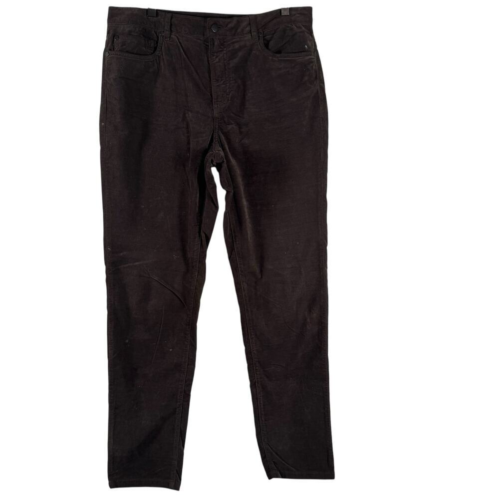 J. McLaughlin Women’s Brown Velvet Stretch Mid Rise Straight Leg Pants Size 10